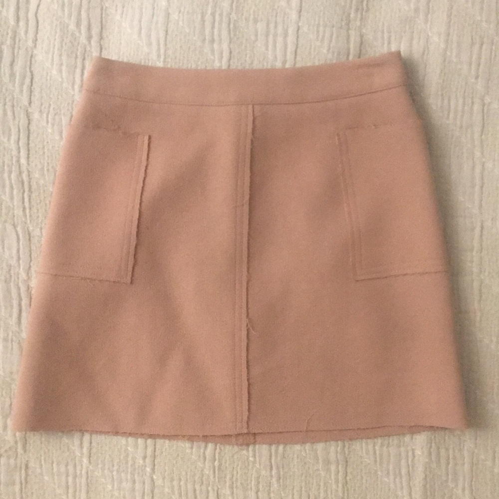 Topshop Blush Pink Crepe Pocket Mini Skirt